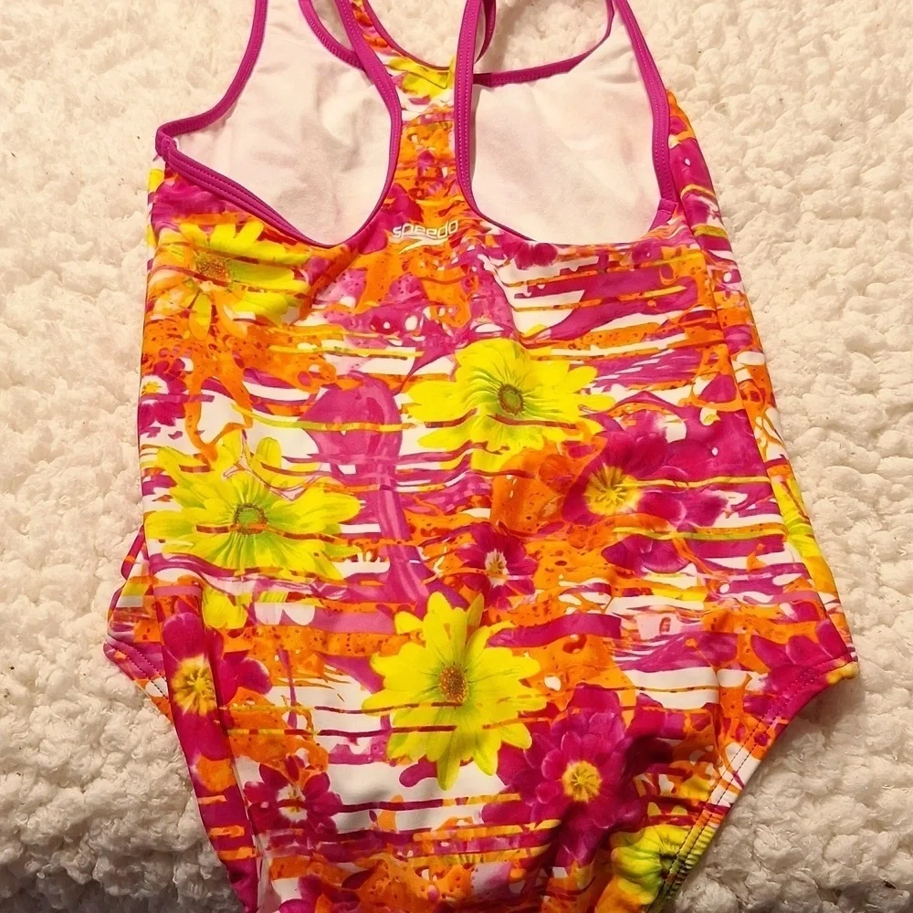 Speedo Pink and Orange Swimwear Size 12